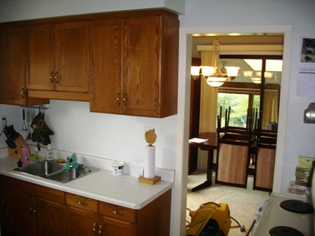 Before - Small Kitchen and Diningroom - Remove the Wall!